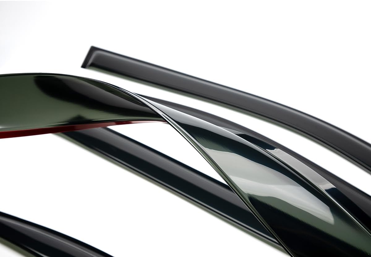 94539 4Pcs Out-Channel Tape On Side Wind Vent Deflector,Dark Smoke Window Visors,Nice Sun Rain Guards fit for 2005-2015 Nissan Xterra