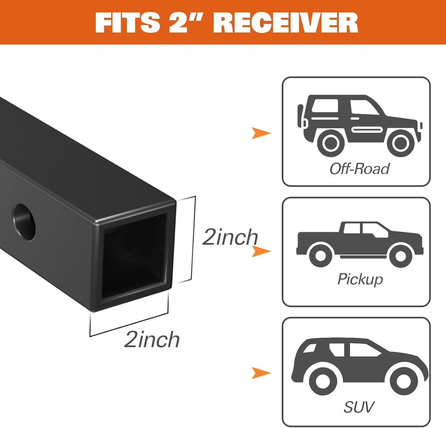 WEIZE Hitch Cargo Carrier Basket for SUV, Truck - 53x19 Inches, 500LB Capacity, with Waterproof Bag, Net Strap, Tightener, Powder Coated for Durability, Easy Installation, for Camping and Travel