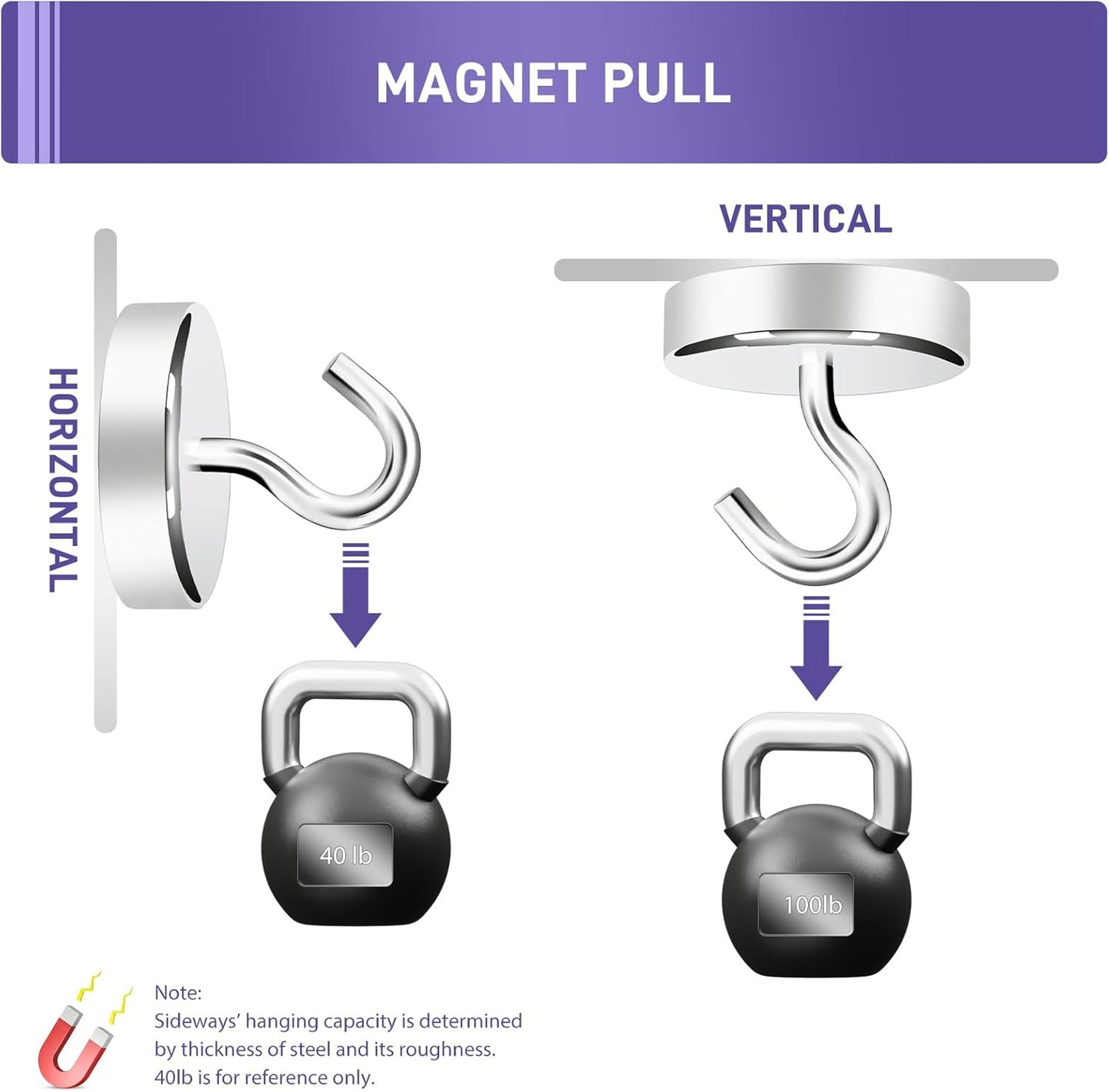 Neosmuk Magnetic Hooks, Cruise Ship Essentials, 100lb+ Heavy Duty Magnetic Hooks for Cruise Cabins, Refrigerator, Grill, Hanging, and Travel | Extra Strong Must-Haves Magnet Hook,Gold