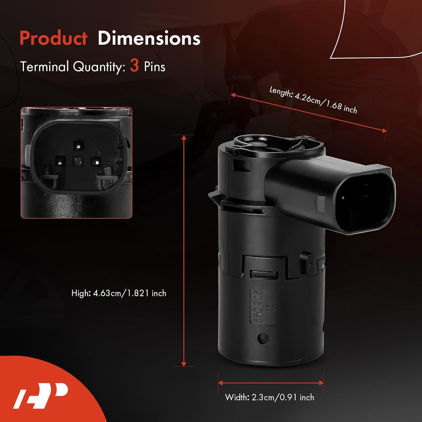 A-Premium 4-PC Rear Reverse Backup Parking Aid Assist Sensor Compatible with Select Ford, Lincoln & Mercury Models - F150 F250 F350 F450 F550 Super Duty, Explorer, Escape, Navigator, Mariner