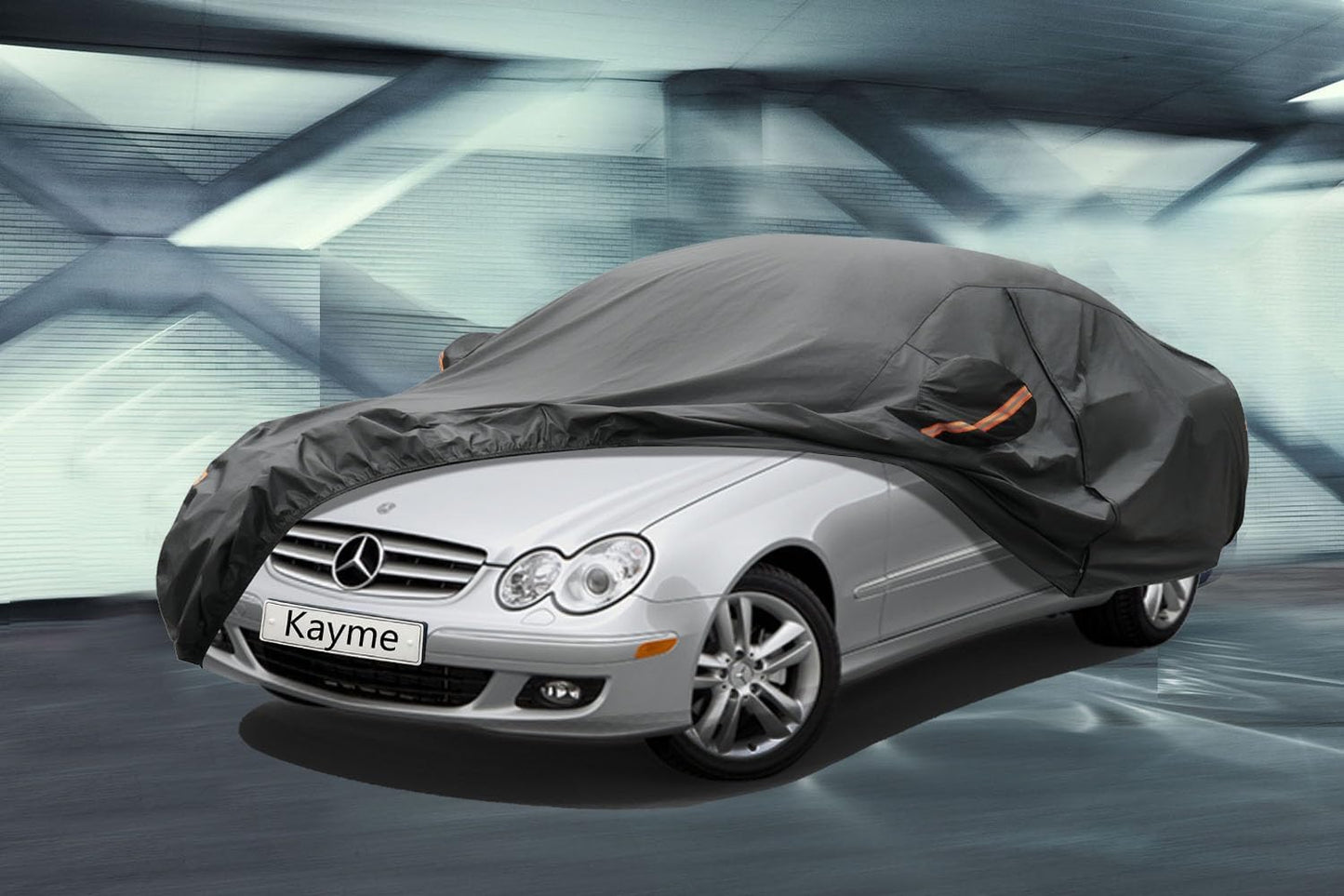 Kayme 7 Layers Car Cover Custom Fit for Mercedes Benz CLK 200 280 320 350 430 500 (1997-2025) Waterproof All Weather for Automobiles, Outdoor Full Cover Rain Sun UV Protection.