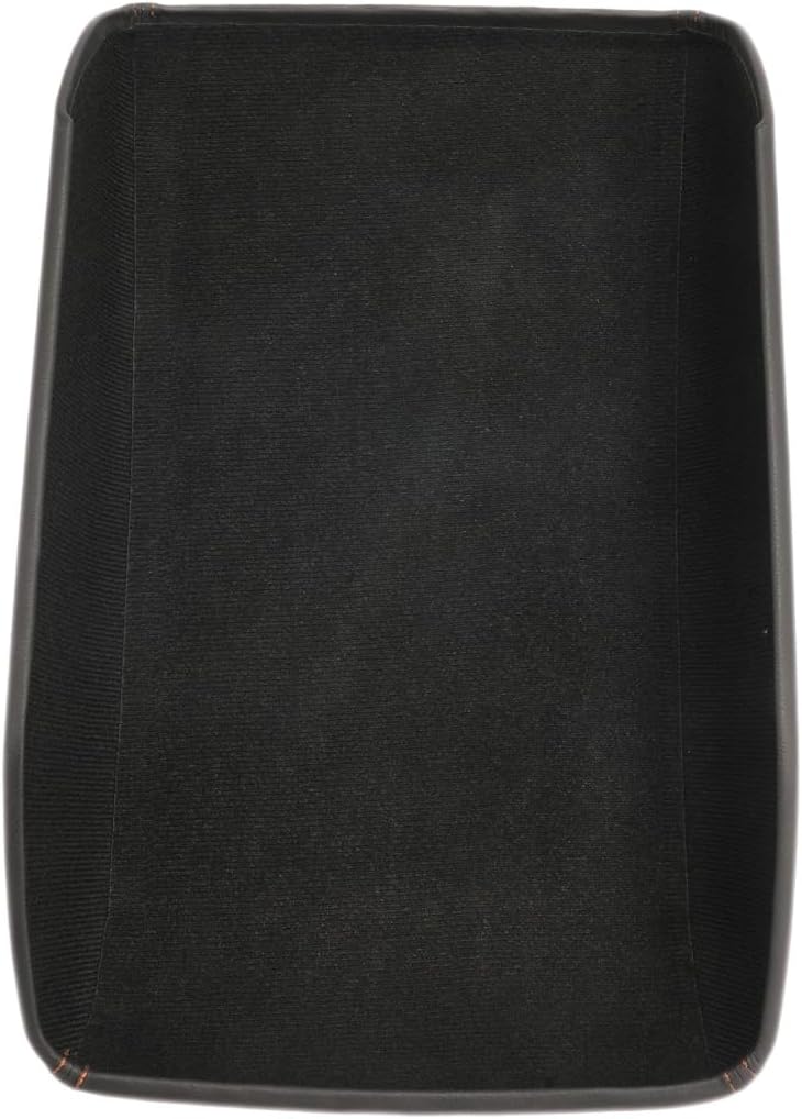 SXCY for 2025 2026 Forester Armrest Cover for Subaru Forester 2025 Accessories 2025 2026 Forester Center Console Cover 2025 2026 Forester Middle Console Cover (Black Leatherette Brown Line ABS Cover)