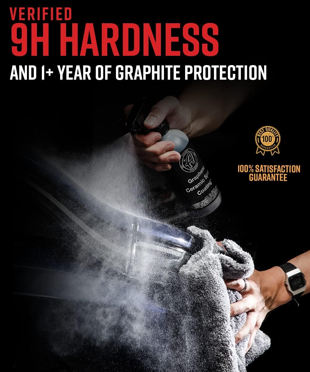 Adam's Polishes Graphene Ceramic Spray Coating - Sprayable Graphene Oxide Ceramic Coating for Cars, Boats, RV's & Motorcycle | Adds Extreme Gloss, Depth, Shine & Protection