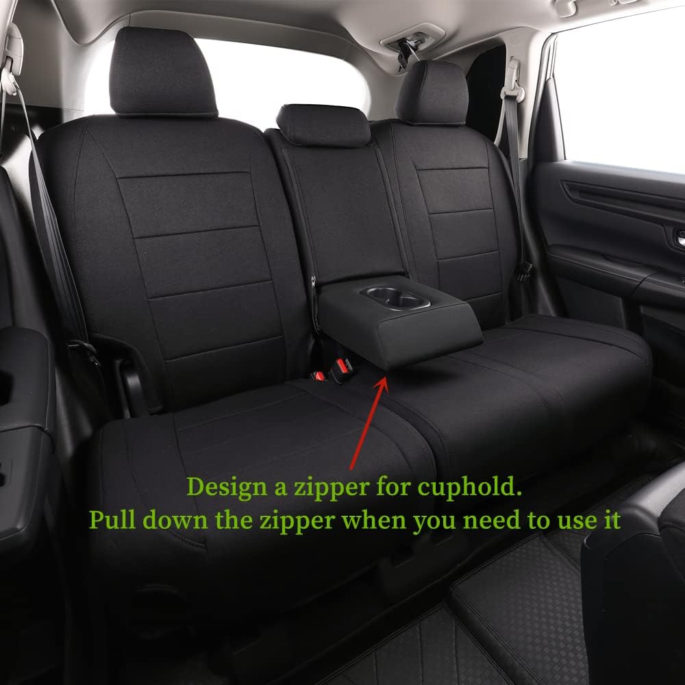 coverdream Custom Seat Covers Compatible with Select Honda CRV 2015 2016 Models (Black,Full Set)
