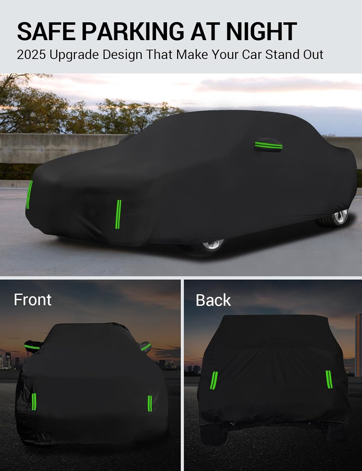 Proadsy 2025 Upgrade Car Cover Custom Fit for Hyundai Kona 2024 2025, Waterproof All Weather for Automobiles, Full Exterior Cover Rain Snow Sun Protector Indoor Outdoor Car Cover