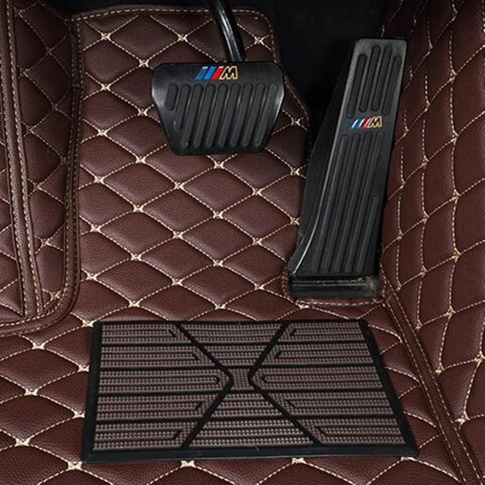 Custom All-Weather Protection Luxury Leather Floor Mats for Cars SUVs Trucks According Anti-Slip Leather Floor mats (13,Green)