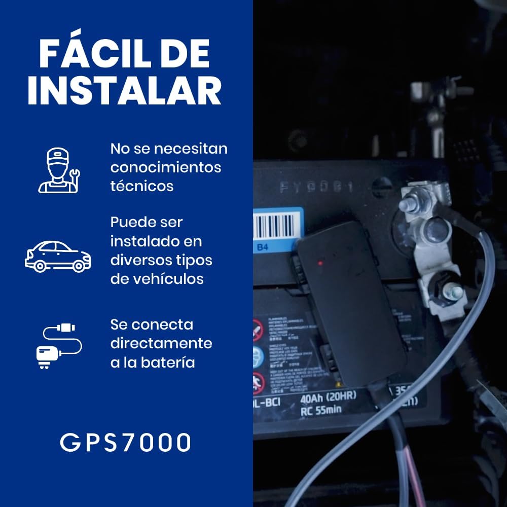 GPS7000-4G Hidden GPS Tracker for Vehicles | 12 Months of Service Included | Easy Self-Installation | After The 12 Months Included in The Service, You can Choose to Subscribe | No Hidden Fees