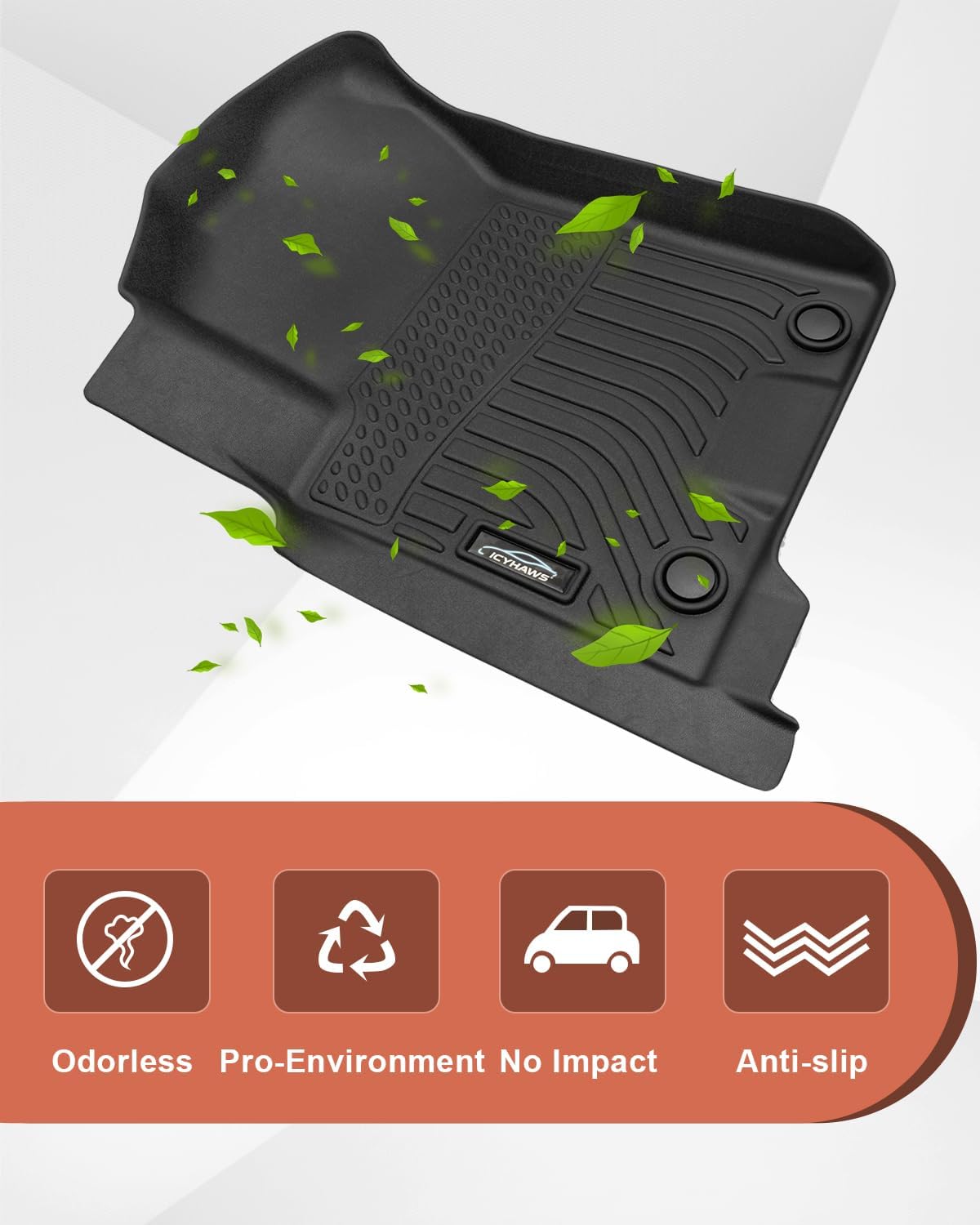 Custom Fit All-Weather TPE Ruber Floor Mats for Nissan Armada/Infiniti QX80 2019-2024 | Waterproof, Anti-Slip Front & Rear Row Floor Liners Automotive Accessories | 3-Piece Set (Black)