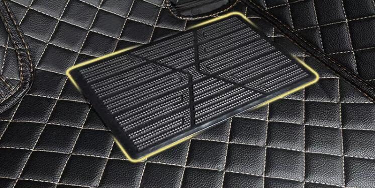Custom All-Weather Protection Leather Car Floor Mats for Cars Sedan SUV Sports Car Waterproof Floor Mat (Black Beige)