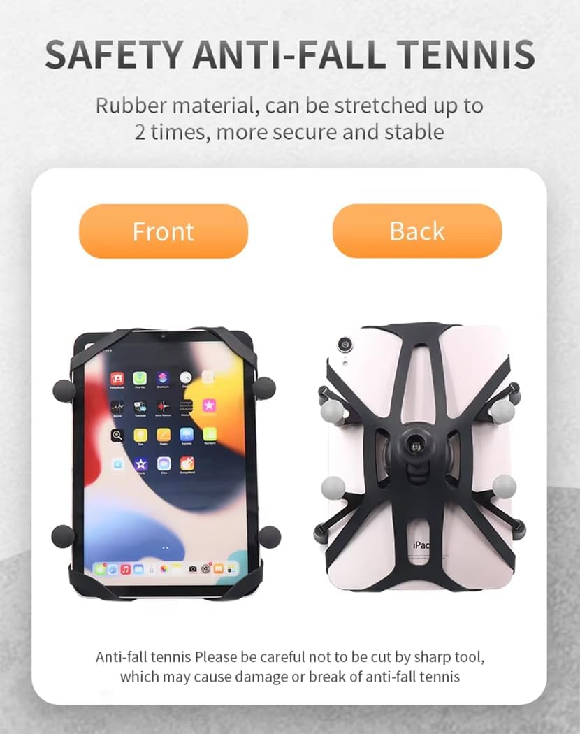 Strg Tablet Mount with U-Bolt Mount Base for Rails 0.5'' to 1.25'' in Diameter for 6" Tablets, Motorcycle Tablet Holder for Bike Motorcycle ATV/UTV and More Rails