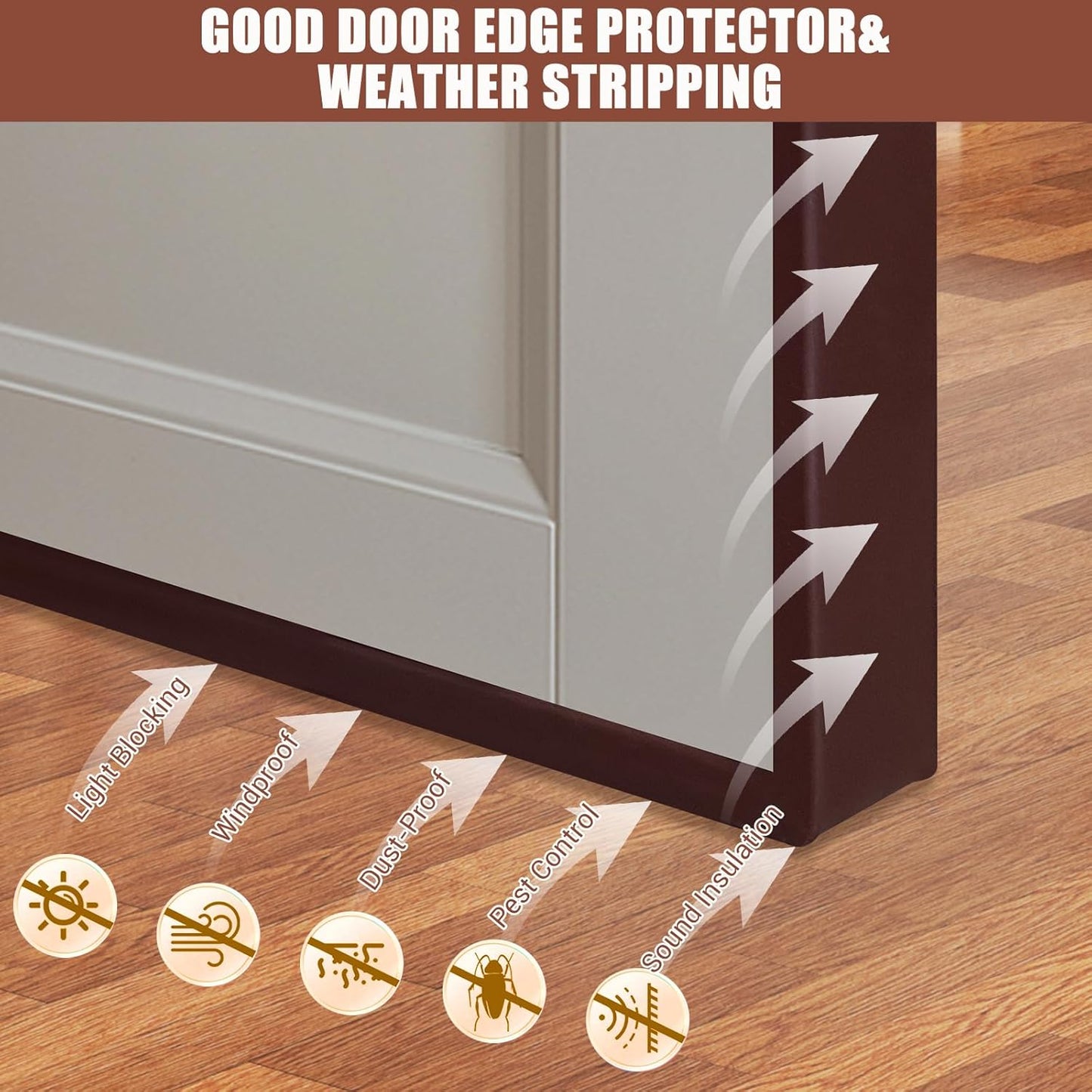 Rubber Edge Trim, Flexible Self Adhesive U Shaped Peel and Stick Edge Banding, 2"(50.8mm) U Channel Edge Protector, Edge Guards for Woods, Furniture, 20Ft, Brown Color