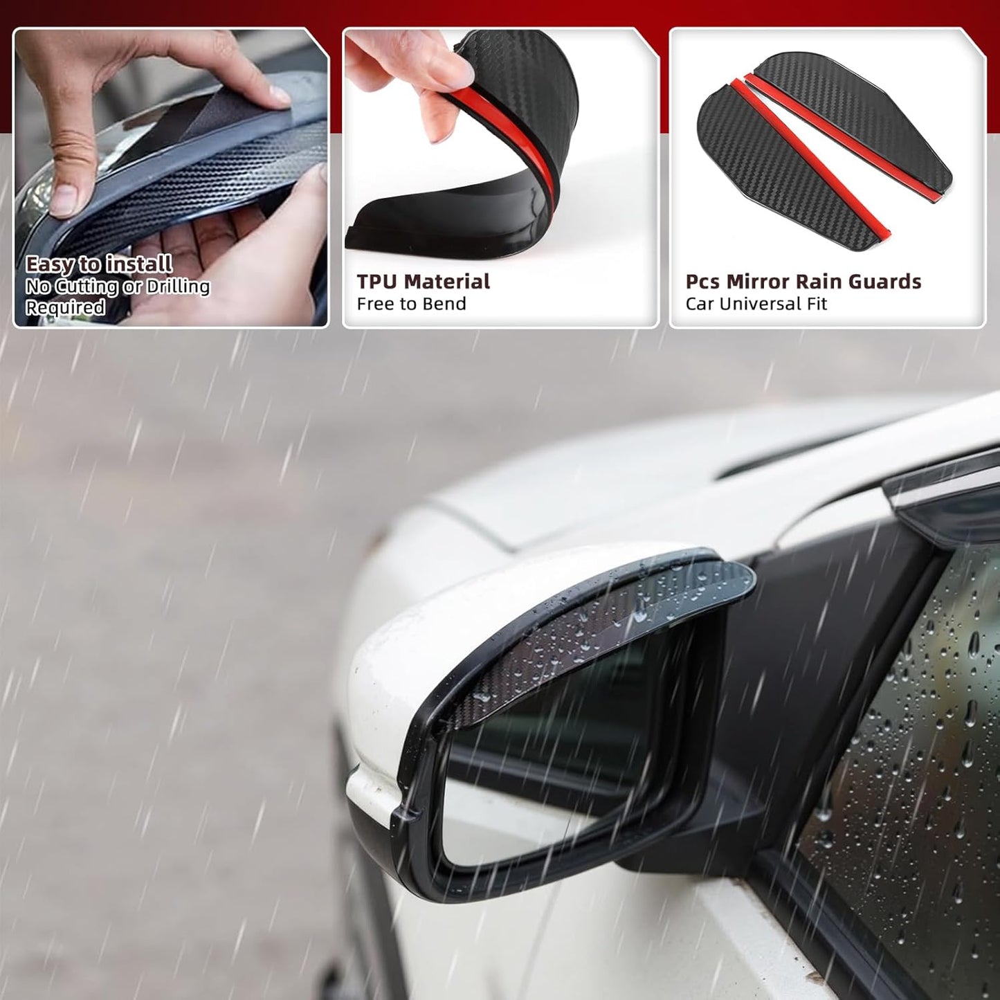 in Channel Rain Guards Fit for 2009-2014 Ford F-150 Crew Cab Full-Size Doors, Window Vent Visors Shades, Side Window Wind Deflectors, 2010 2011 2012 2013