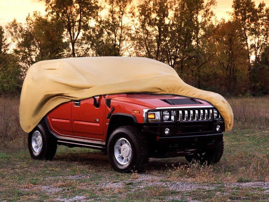 Heavy Duty Outdoor Car Cover Custom Fit for Hummer H2,Windproof All Weather Waterproof Sun Rain UV Dust Snow Protection Outdoor Car Covers