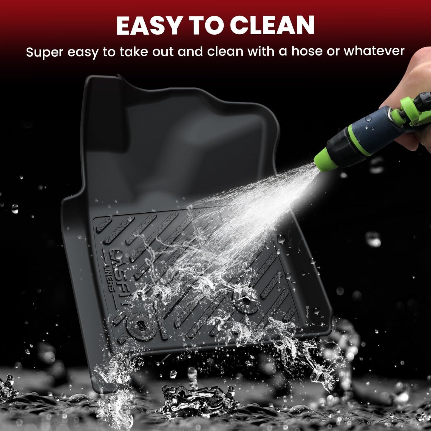 LASFIT Floor Mats for Toyota Tacoma 2005-2011 Access Cab All Weather Custom Fit Floor Liner for Tacoma Second Row Optional with Center Storage Box,TPE Mats Front&Rear 2 Row, Black(Fit Auto Trans)