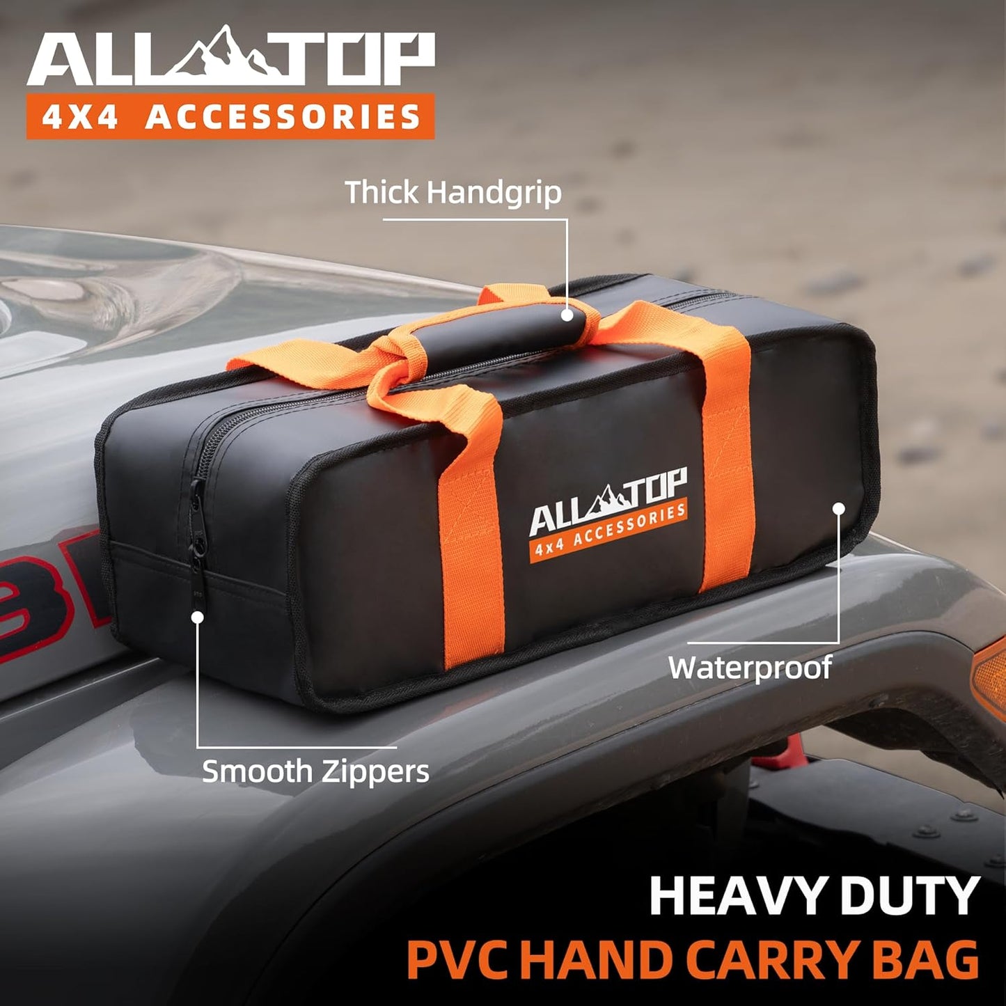 ALL-TOP Kinetic Recovery Rope, 48000Lbs, 1in x 20ft, Heavy Duty 30+% Elasticity, 16000Lbs Work Load Limit for 4x4 Offroad Vehicle