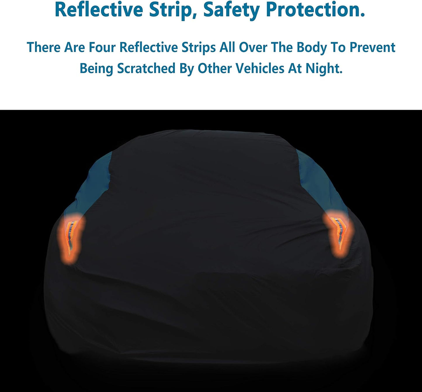 MORNYRAY Waterproof Car Cover All Weather Snowproof UV Protection Windproof Outdoor Full SUV Car Cover, Universal Fit for SUV (Fit SUV Length 181-190 inch, Blue)