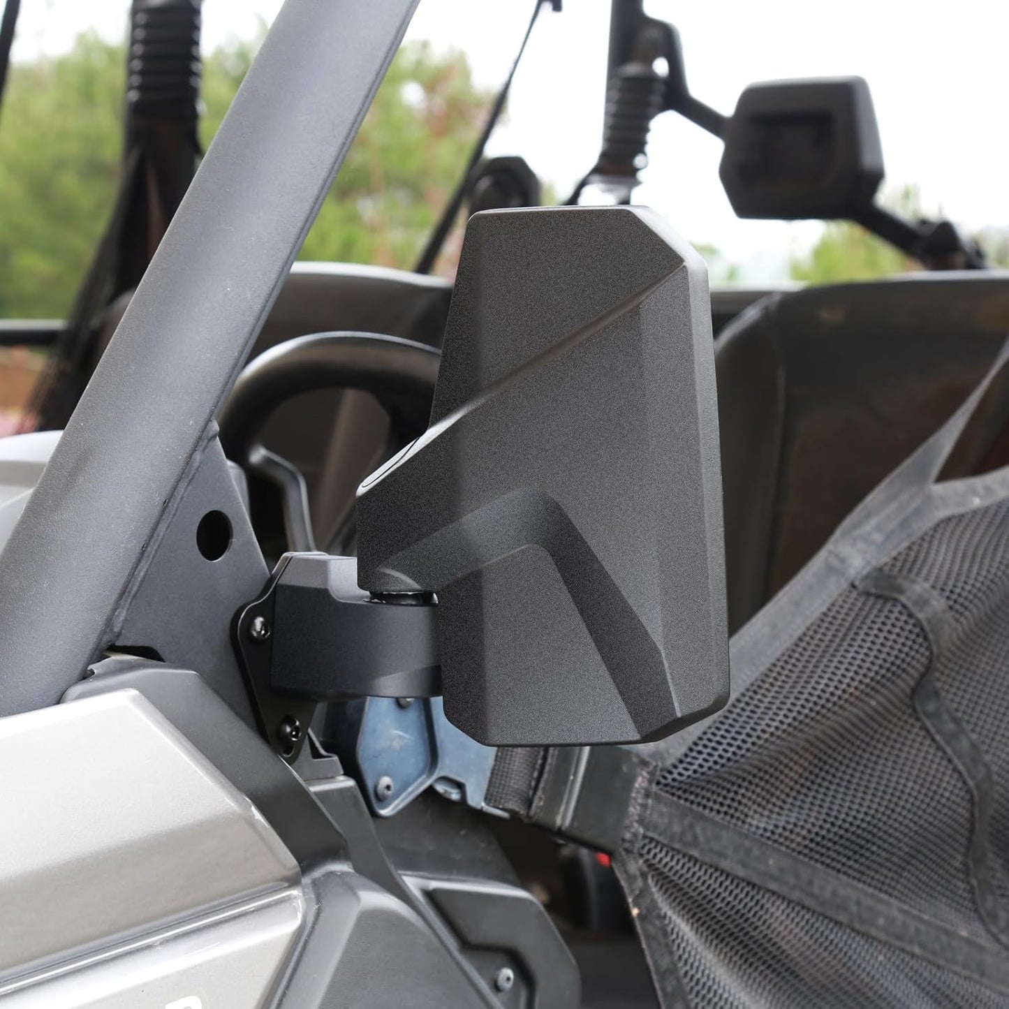 Defender Side Mirrors,The Spring Back Feature Allows Easy Reset After Fold,2024 New UTV Mirrors Compatible with Can Am Defender HD10 HD9 HD8 HD7 HD5,Suitable for No Door,Half Door,Full Door
