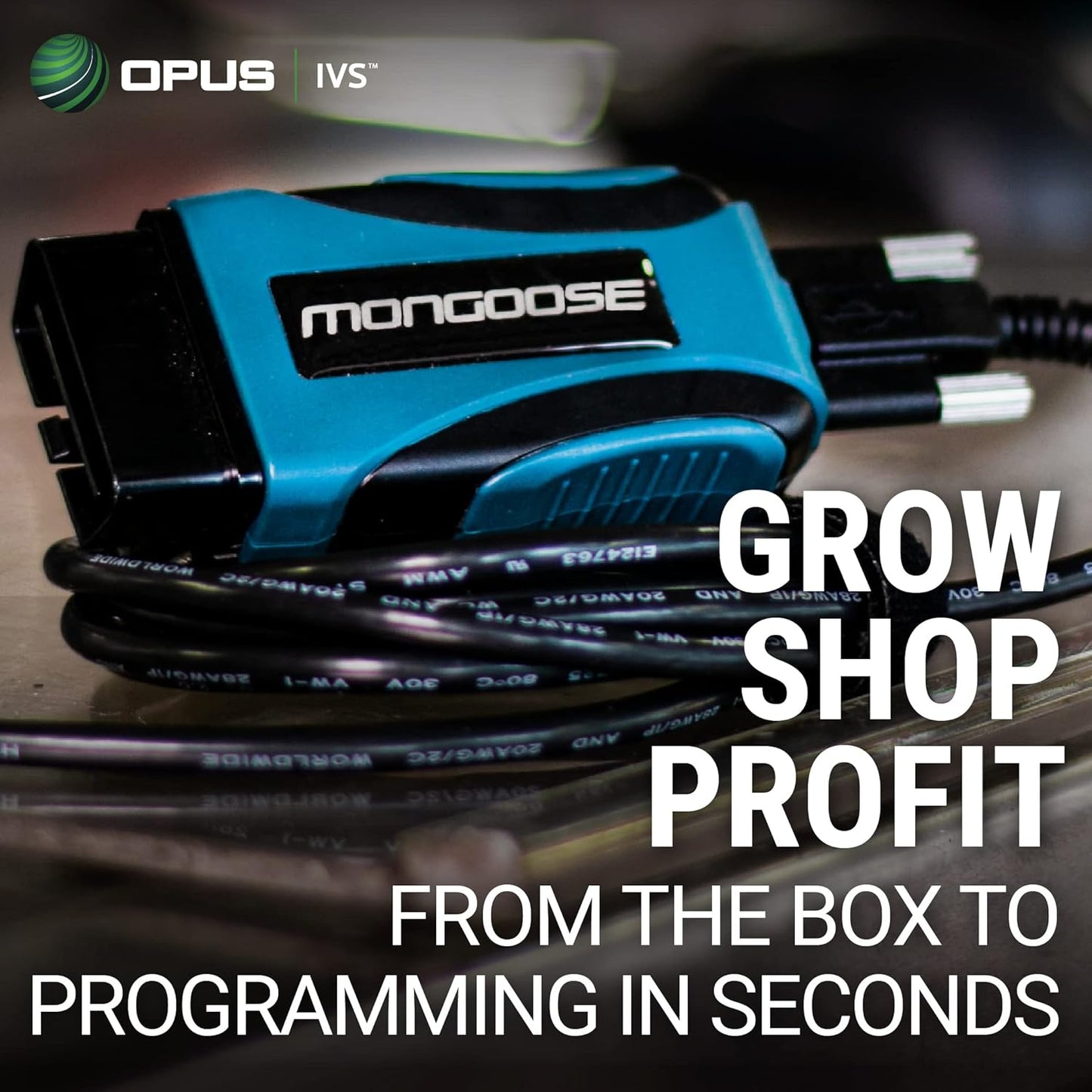 Opus IVS Mongoose-Plus J2534 OEM Vehicle Interface Cable - Toyota/Lexus/Scion OEM Reprogramming and Diagnostics