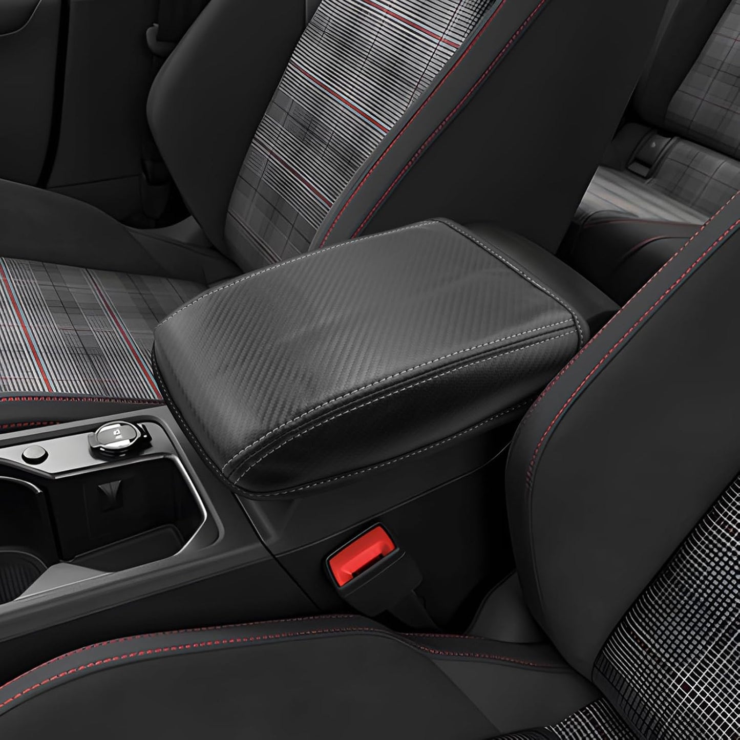 CDEFG for Volkswagen Golf R VW GTI Golf 8 MK8 2020-2025 Center Console Cover Armrest Box Cover for Golf R/GTI Golf8 Accessories Console Arm Rest Protector