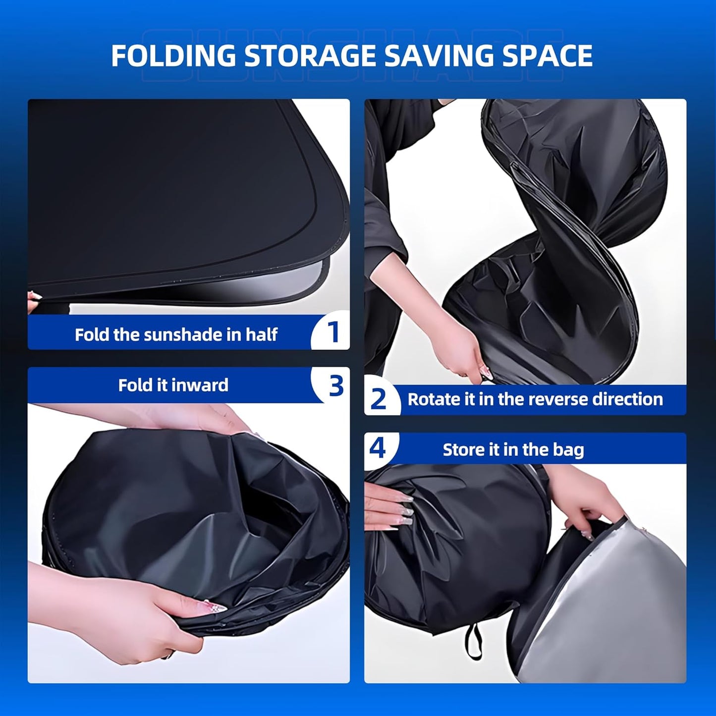 Windshield Sun Shade for Silverado 1500 2019-2025 2026 Foldable Sunshade Custom Fit Front Window Car Interior Accessories Protector Blocks UV Rays