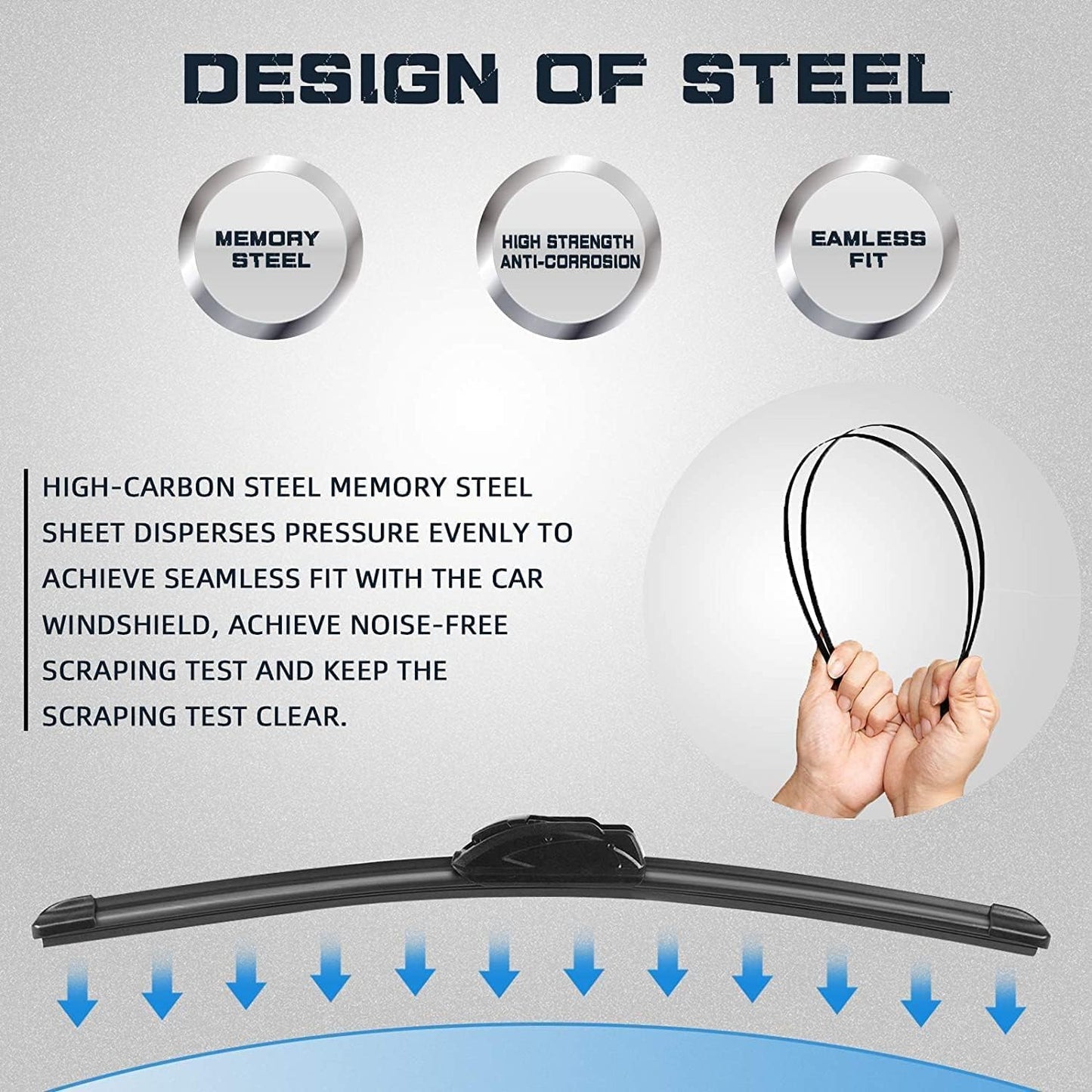 AUTOBOO 24"+20" Windshield Wipers with 11" Rear Wiper Blade Replacement for Kia Sorento 2011 2012 2013 2014 2015, 2010-2019 Kia Soul Soul EV-Original Factory Quality (Pack of 3)