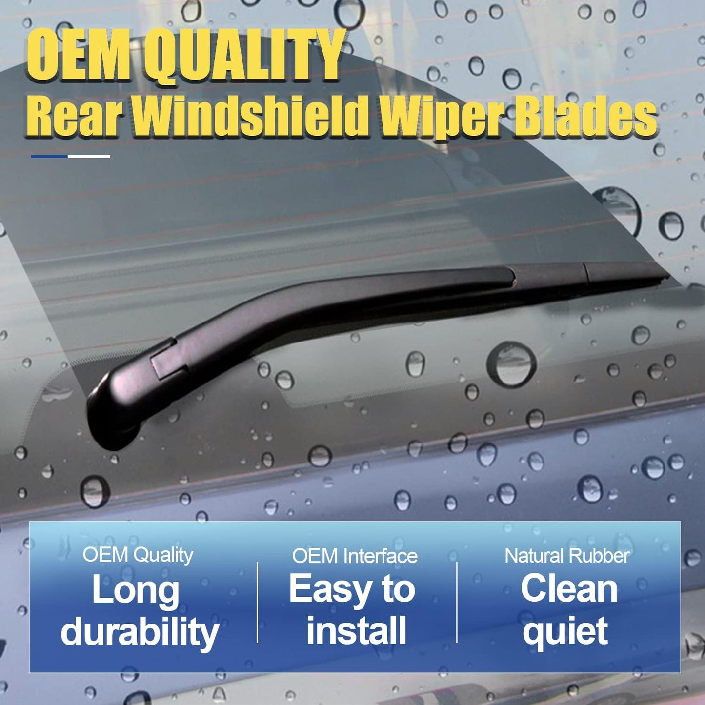 3 wipers Replacement for 2009-2018 2019 2020 Dodge Journey, Windshield Wiper Blades Original Equipment Replacement - 24"/19"/12" (Set of 3) U/J HOOK