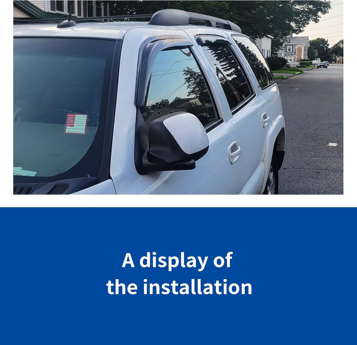 4pc Sun Rain Guards Window Visor Wind Deflector Compatible with Toyota RAV4 4 Door 2001-2005 Smoke 94434