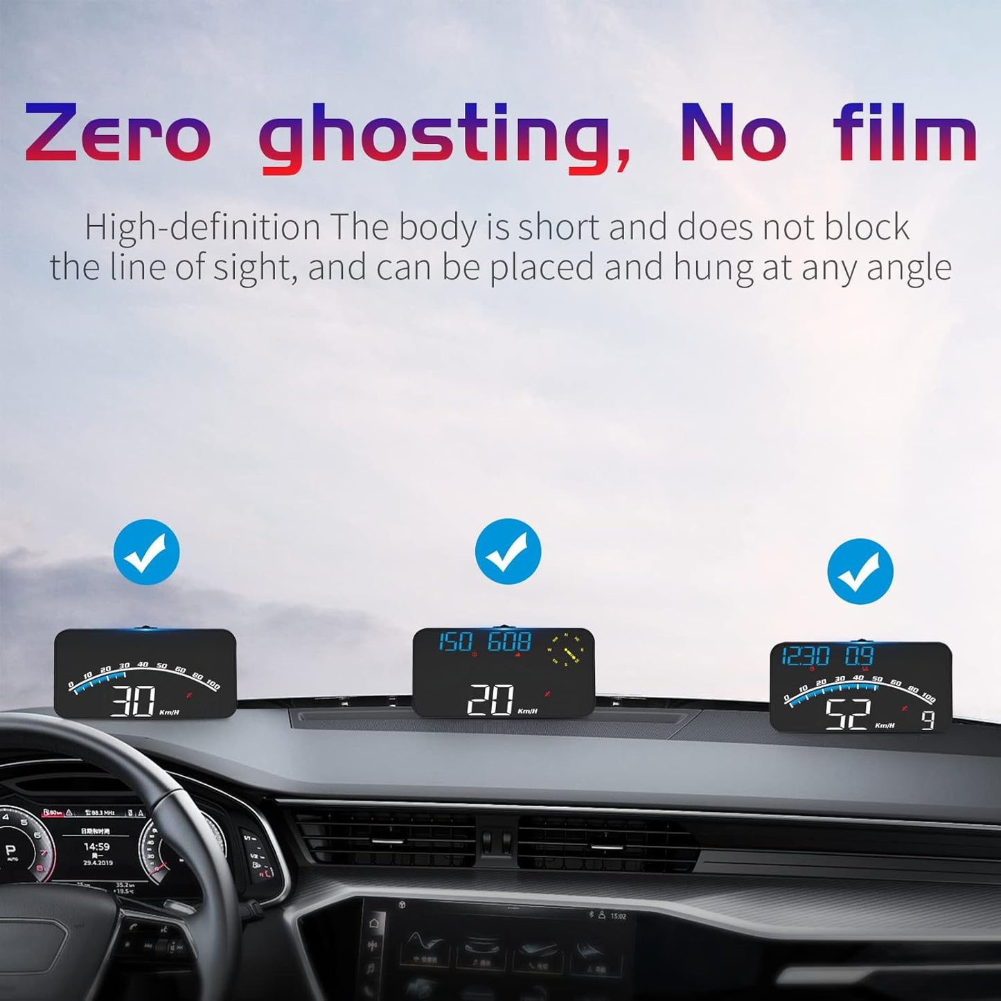 Digital GPS Speedometer, HUD Head Up Display for Car, Upgraded 5.5" Large-Screen, Suitable for All Vehicles