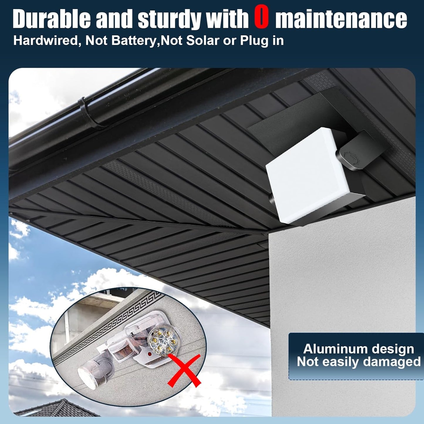 40W Outdoor Wall Light 360 °Rotatable Led Wall Pack Light, 5000K 4000LM Super Bright Wall Mount Lights, Waterproof Self-Developed Security Exterior Flood Lighting for Yard House 2Pack 