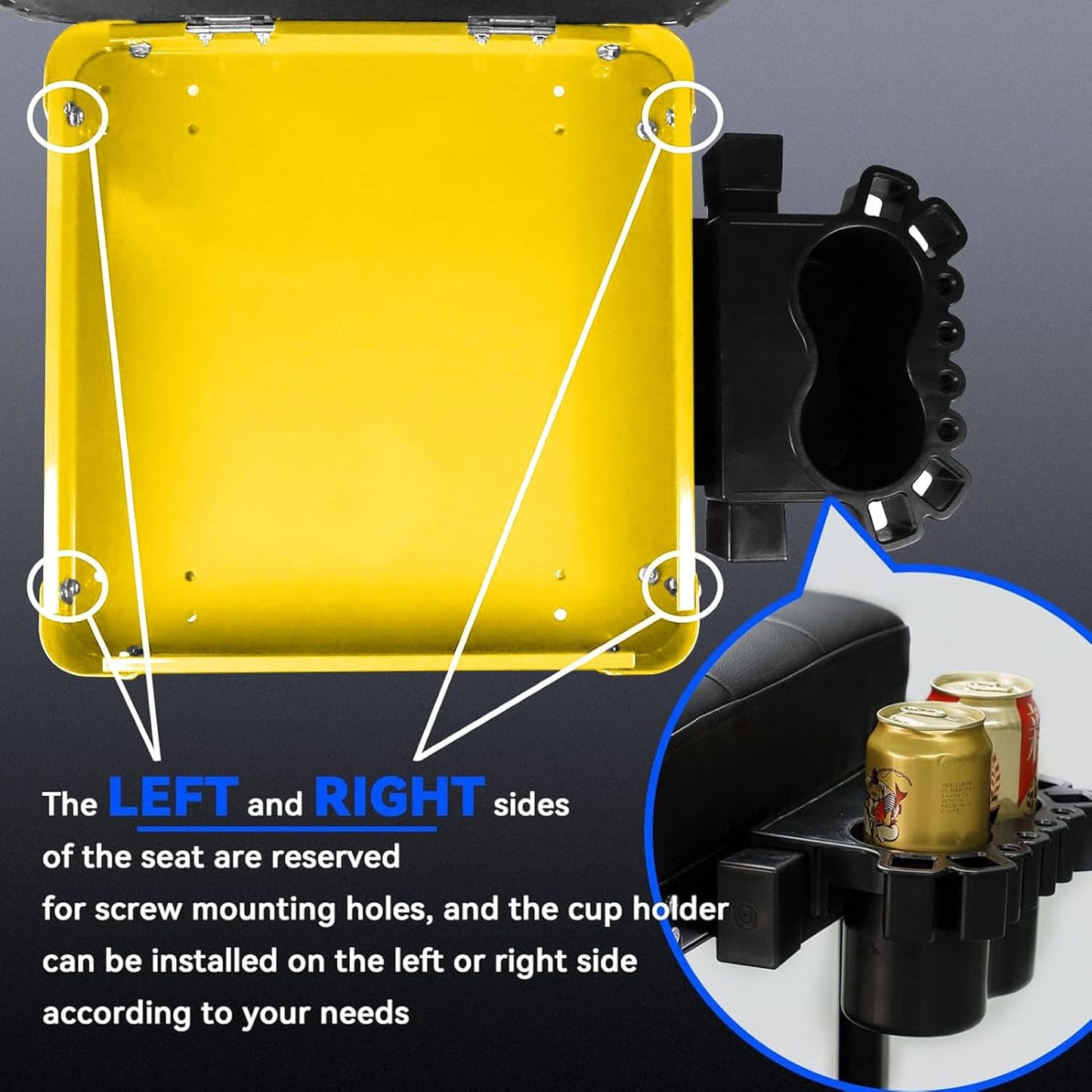 Rolling Creeper Garage Shop Seat for Men, Padded Mechanics Stool with Tool Tray Storage for Garage, Rolling Workshop Stool with Wheels, Auto Creeper Seat, 330 LBS Capacity, Heavy Duty,Yellow