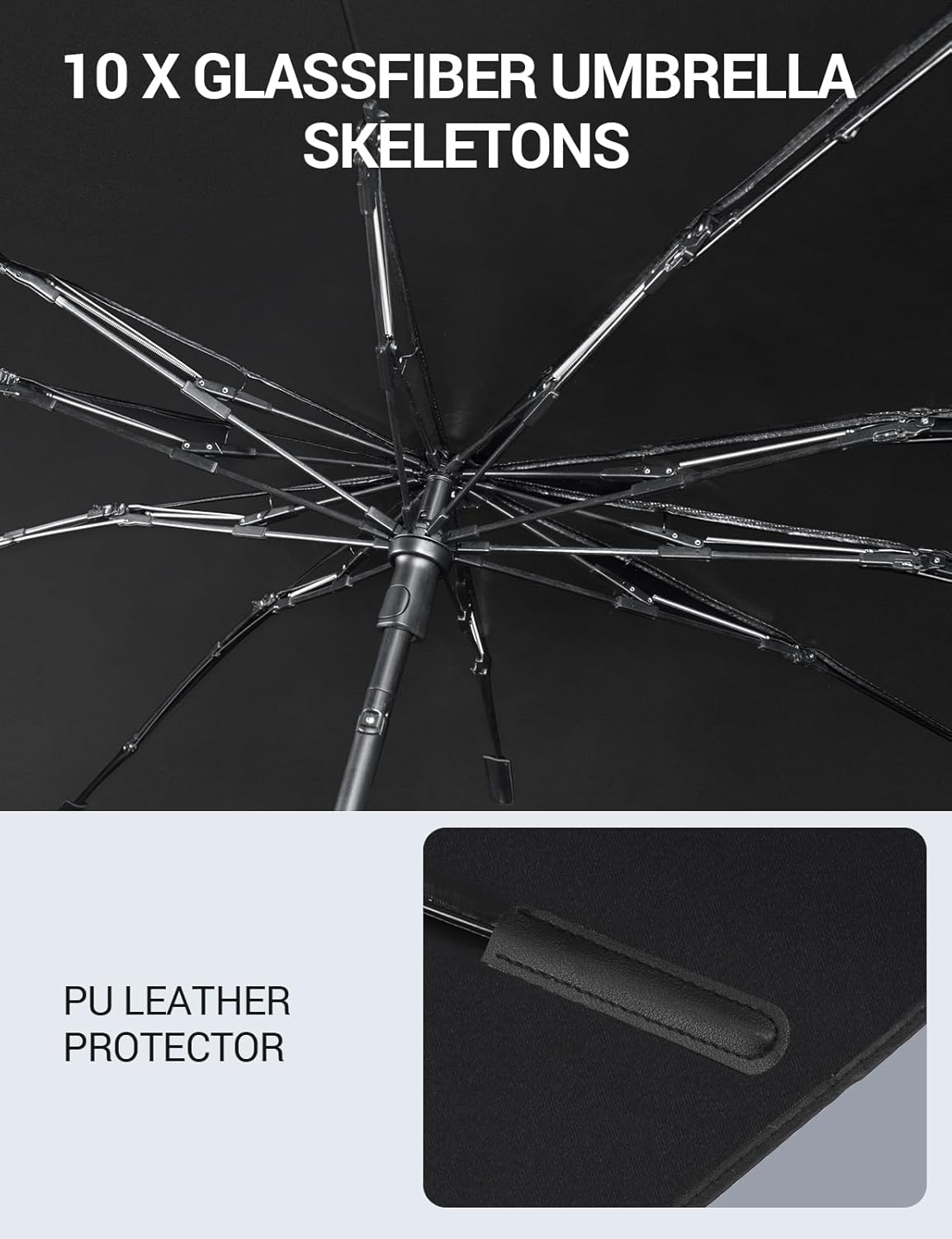 Proadsy Windshield Sun Shade Umbrella for Mazda 3 2019-2025 2026 Foldable Car Umbrella Sunshade with Soft TPU Handle Spring Structure Crystal Cooling Material Protect Car from Rays & Heat