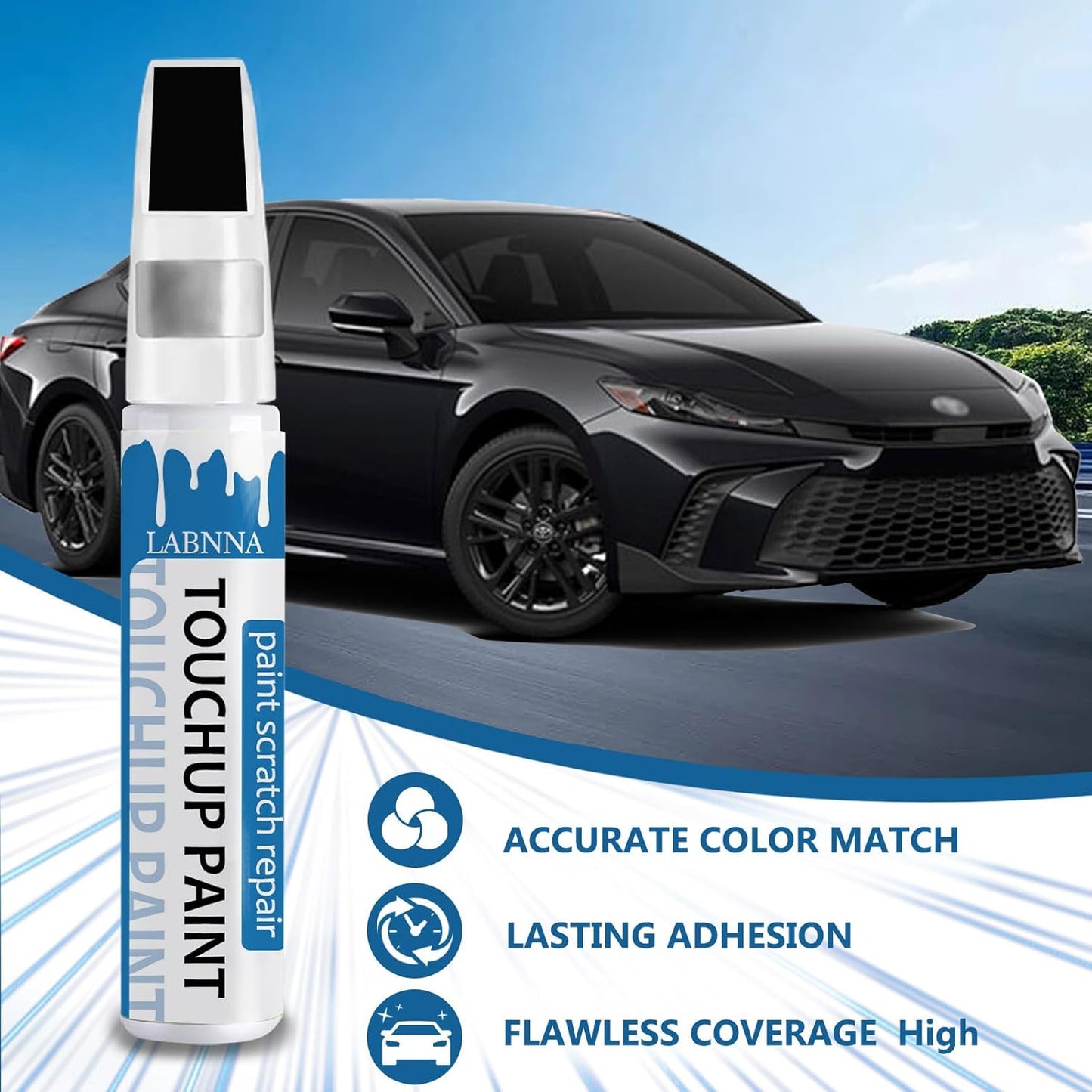 Alpine White (300) Touch Up Paint for BMW-Exact Match 2 in 1 touchup Paint Pen for Chips and Nicks Repair Car Paint Scratch Repair Kit