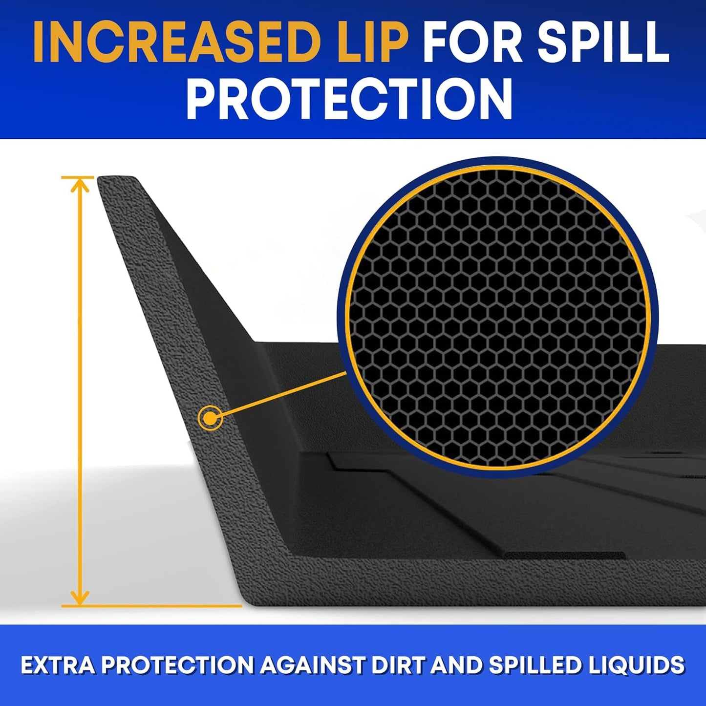 Premium Cargo Liner for Audi Q7 SQ7 2018-2025 - 100% Protection - Custom Fit Car Trunk Mat - Easy-to-Wash & All-Season Black Cargo Mat - 3D Shaped Laser Measured Trunk Liners for Audi Q7 2018-2025.