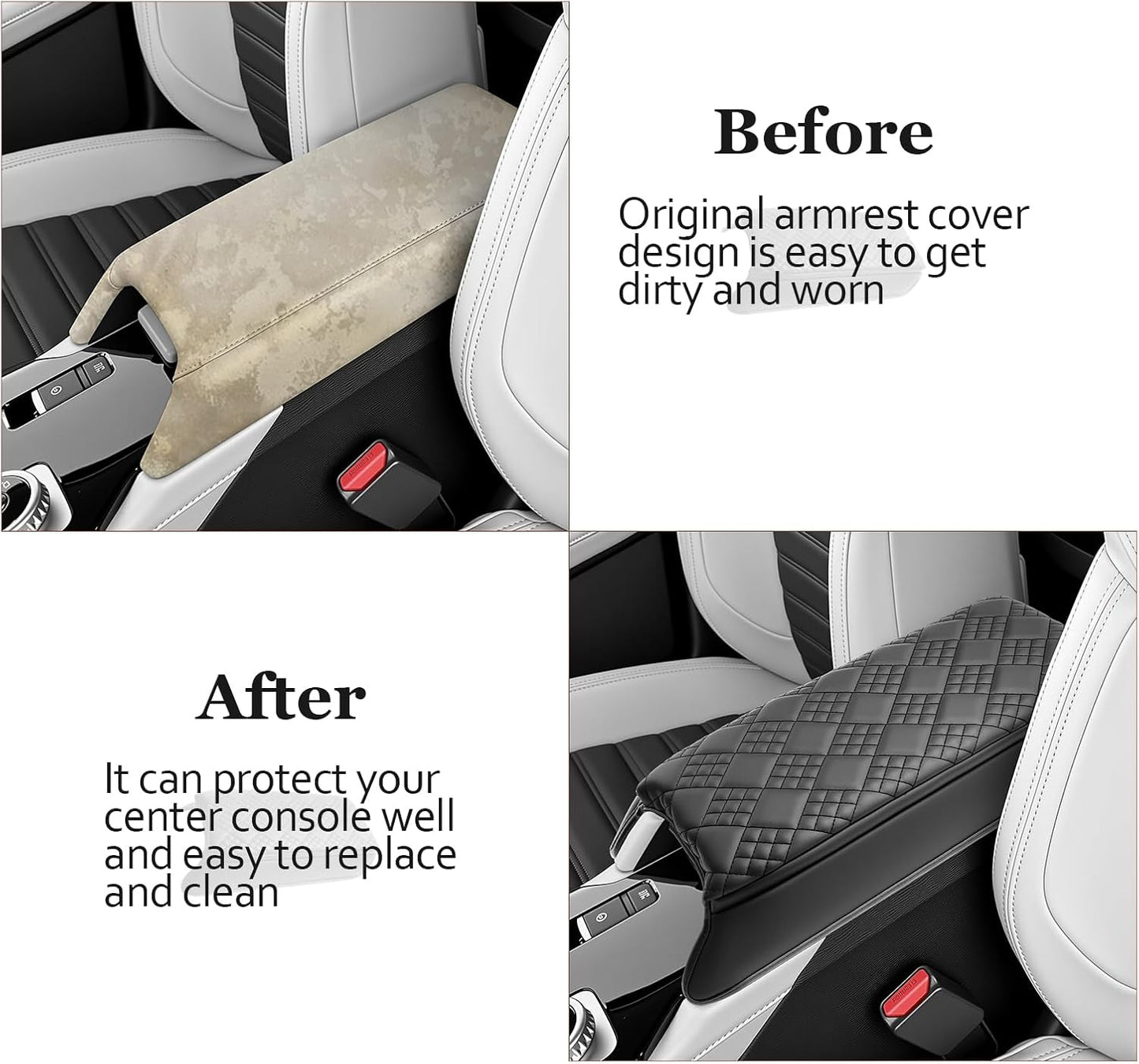 SKTU for 2025 Mitsubishi Outlander Center Console Cover for 2025+ Mitsubishi Outlander Armrest Cover Mitsubishi Outlander 2025 Accessories Console Cushion 2025 Outlander Seat Box Cover (Thickened)