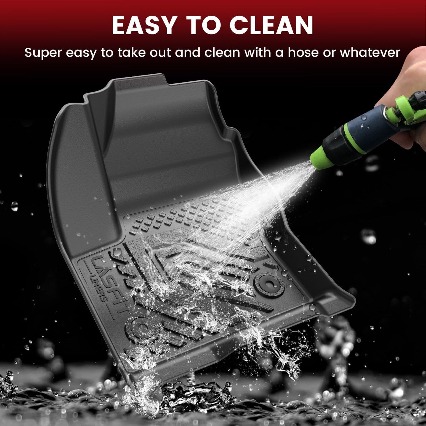 LASFIT Floor Mats and Cargo Liner(Lower Position) for Ford Escape 2013-2019 All Weather Protector TPE Custom Fit Car Floor Liners, 1st & 2nd Row & Trunk Mat Combo Set, 4PCS Black