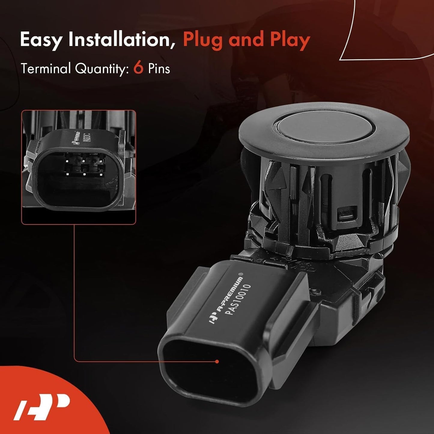 A-Premium Reverse Backup Parking Aid Assist Sensor Compatible with Select Toyota Models - RAV4 2014-2018, Tacoma 2015-2022, Tundra 2014-2021, Replace# 89341-0C010, 89341-0C020