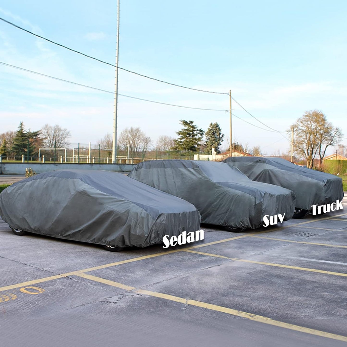 XCAR Ultra Light Waterproof Car Cover for Automobiles All Weather Protection, Windproof & Breathable, Fits Sedan Up to 228"