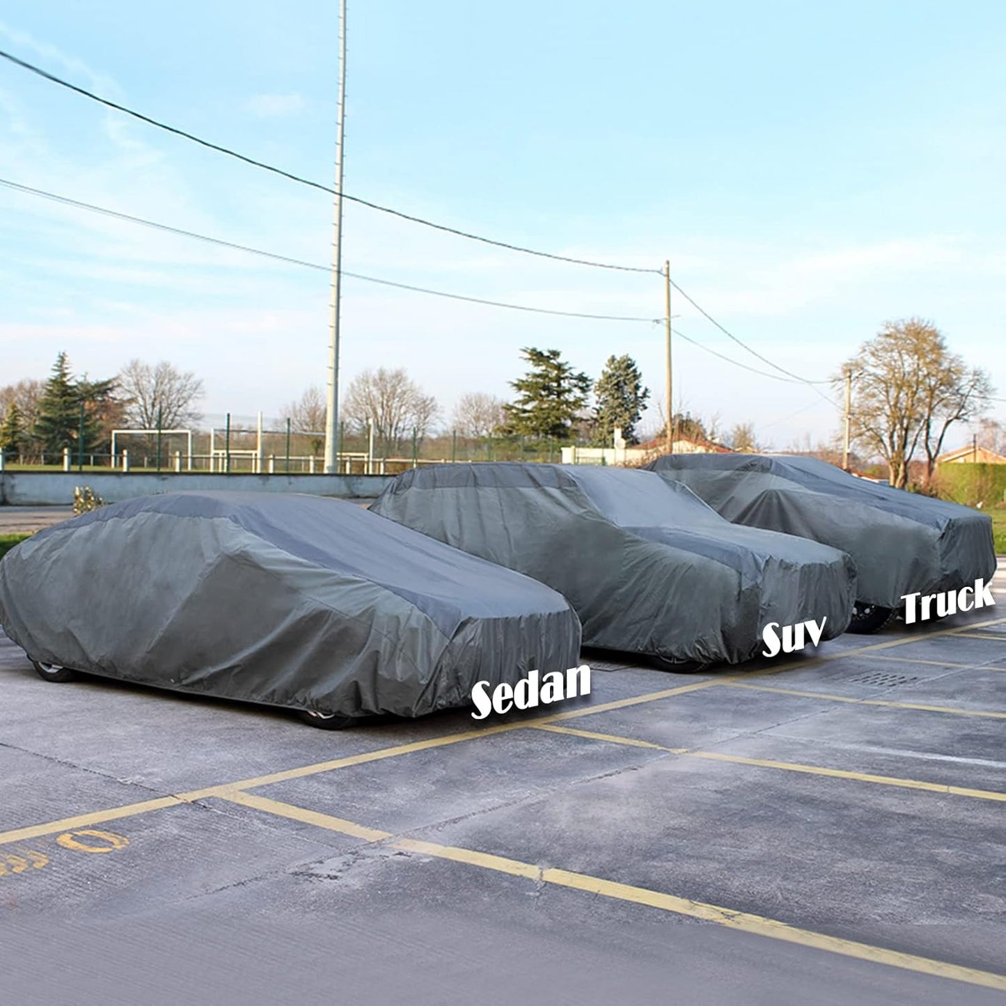 XCAR Ultra Light Waterproof Car Cover for Automobiles All Weather Protection, Windproof & Breathable, Fits Sedan Up to 200"