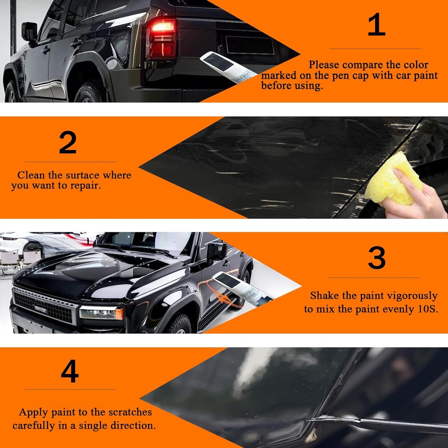 218 Attitude/Midnight Black Metallic Touch Up Paint for Toyota, Car Paint Pen Scratch Repair Two-In-One Touch Up Paint, Premium Car Scratch Remover for Deep Scratches