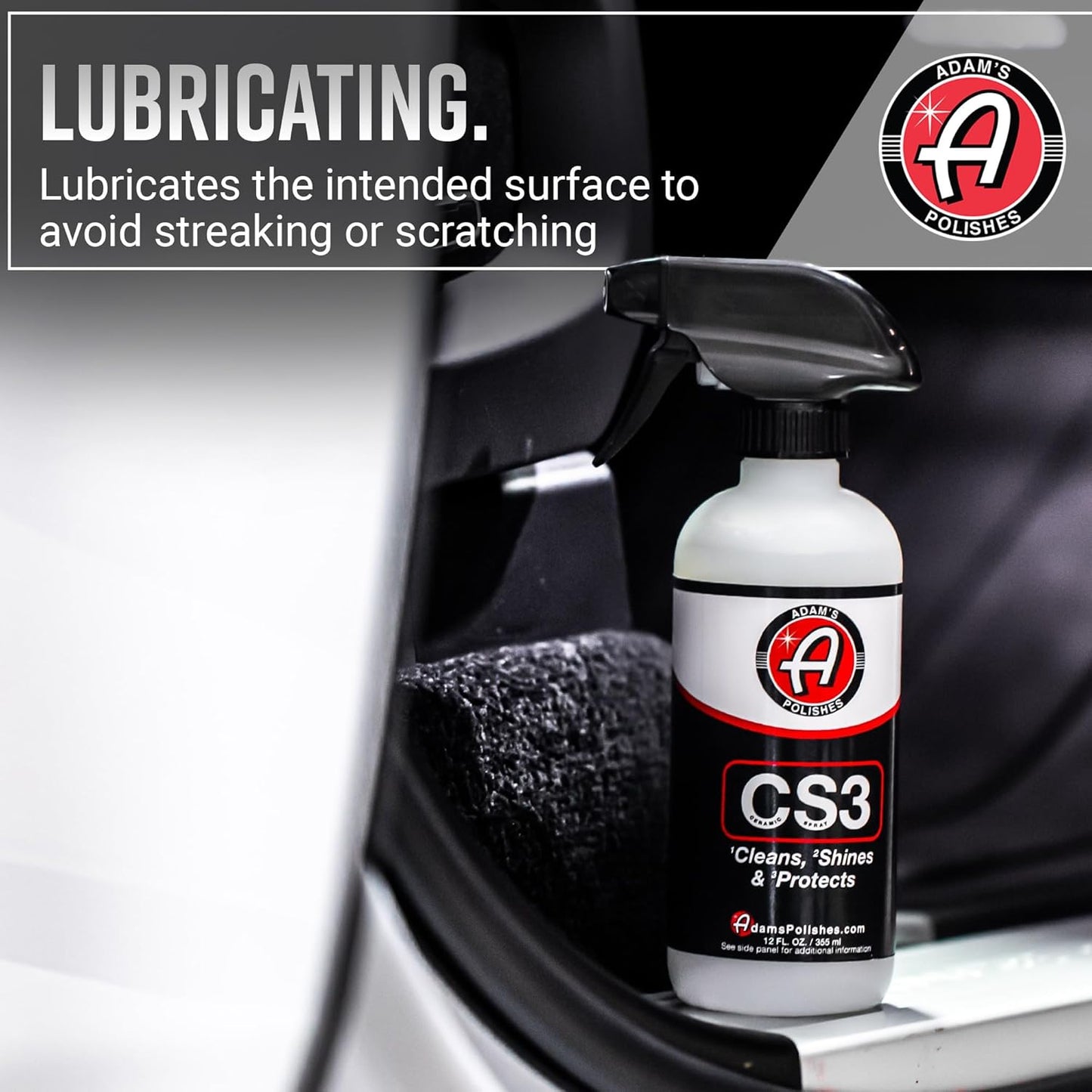 Adam's Polishes CS3 (16oz) - Ceramic Spray Coating That Cleans, Shines & ProtectsTop Coat Car Wash Polish & Paint Protectant Stronger Than Car Wax | RV Boat Motorcycle Car Detailing Waterless Wash