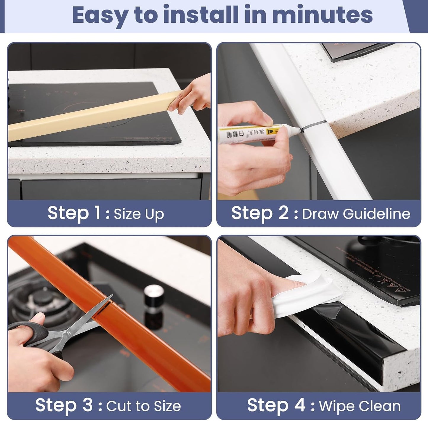 2PCS Wall Corner Protectors Guards - Self Adhesive Corner Protector & Corner Guards for Walls Edge Protection, Easy to Apply - No Tools Needed(Black, 47.24"x1.18")