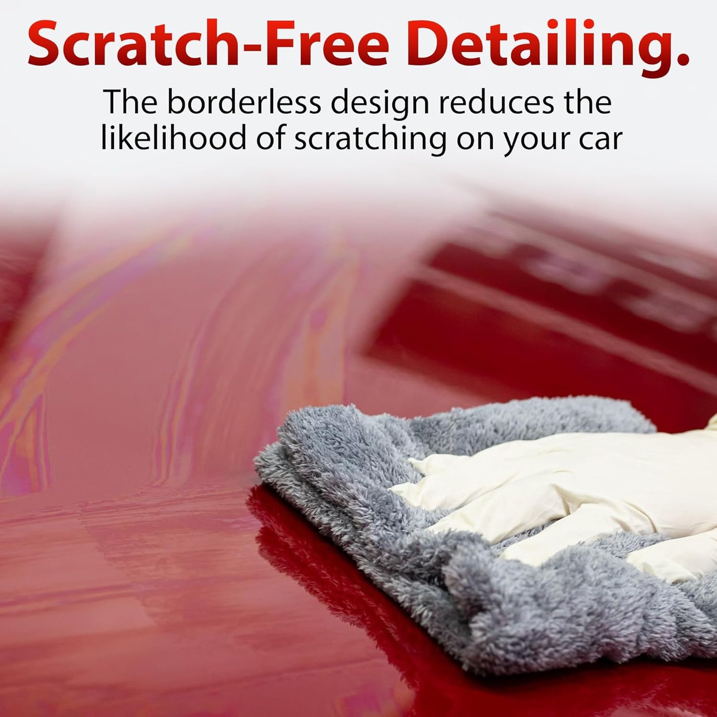 Adam's Borderless Grey Microfiber Towel (1pk) - Premium Ultra Soft Car Detailng Towel Cloths, 480gsm - Safe for Car Wash, Home Cleaning & Pet Drying Cloths (16 Inch x 16 Inch)