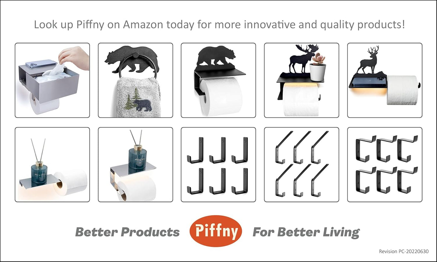 6 Pack Heavy Duty Steel C Style Double Wall Hooks for Indoors and Outdoors - 6 Pack (Black)