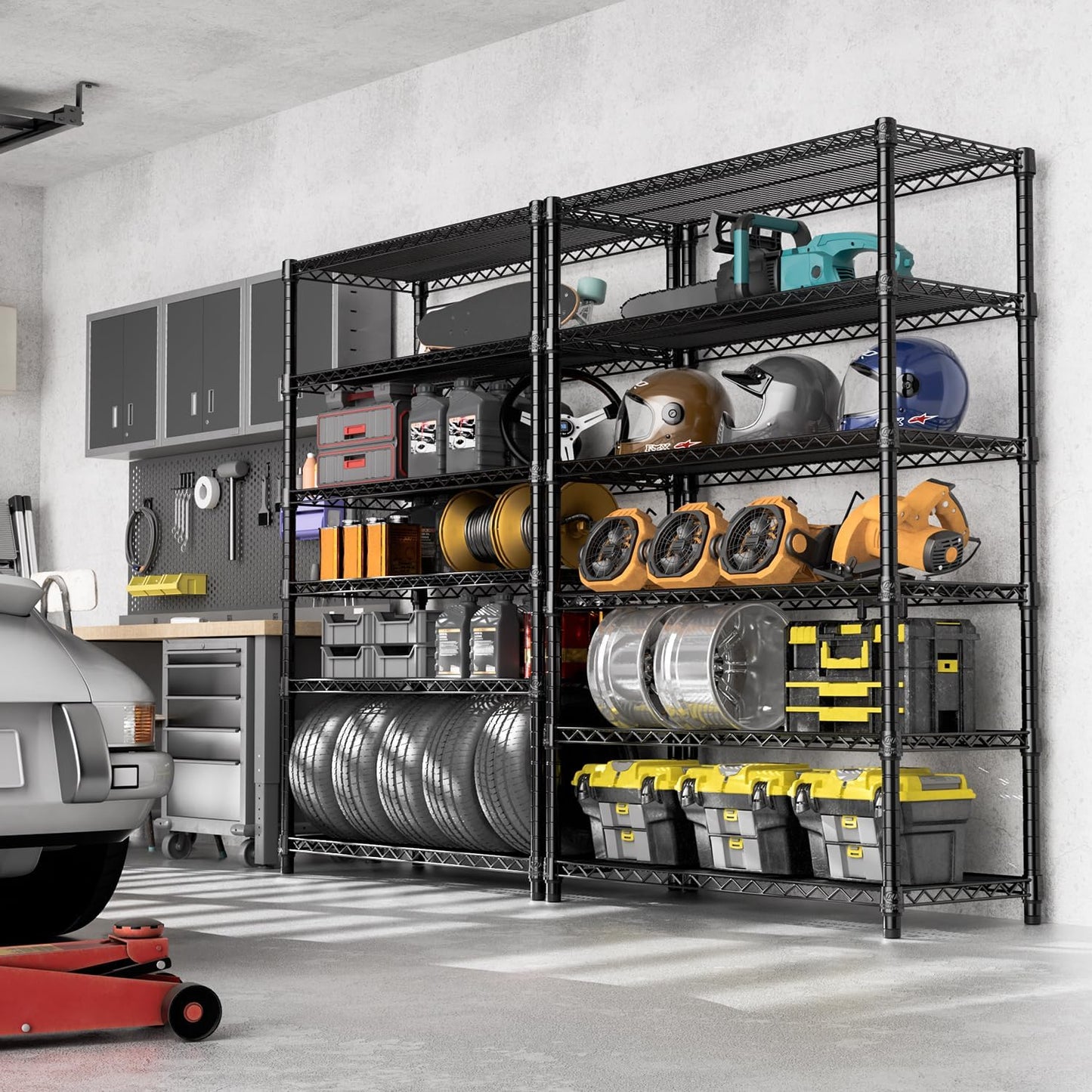 4080 lbs Steel Storage Shelving 6-Tier Utility Shelving Unit Steel Organizer Wire Rack for Home,Kitchen,Office,Garage, 17.7" D x 47.2" W x 72.3" H