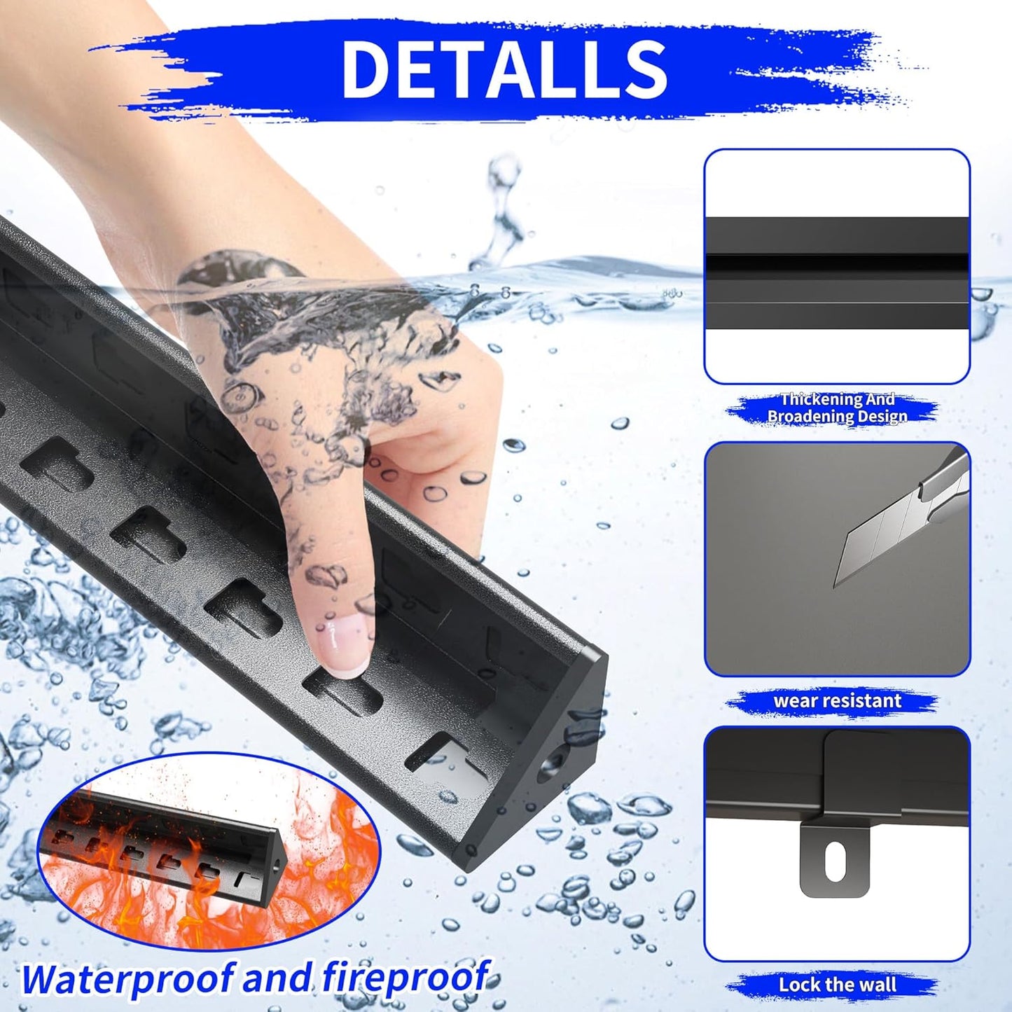 72" H Metal Storage Shelving, 2500LBS Heavy Duty Shelves Unit, Adjustable 5 Tier Storage Rack, Industrial Utility Shelf for Garage, Warehouse, Bedroom, Kitchen,16" D×36“W×72”H, Black