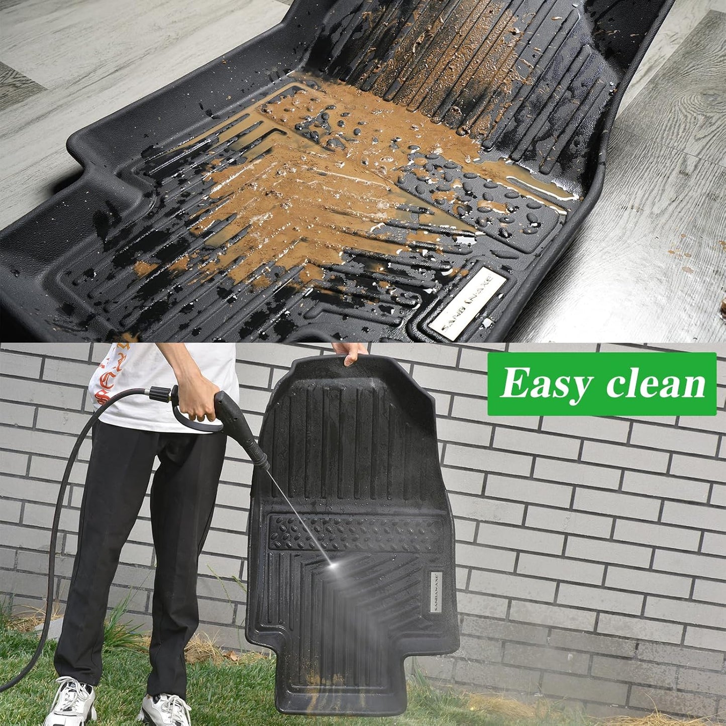 Floor Liners for 2026 Passport TPE All Weather Protection 1st & 2nd Row Car Floor Mats Accessories-Black