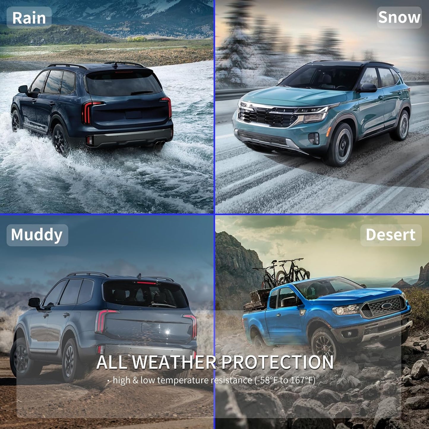 KELCSEECS® Floor Mats & Cargo Liner Custom for Nissan Pathfinder 2013-2020 7 Seat Waterproof Mats All Weather Mats Guard Automotive Liners Front& Rear& 3rd Row Full Set Pathfinder Accessories Black