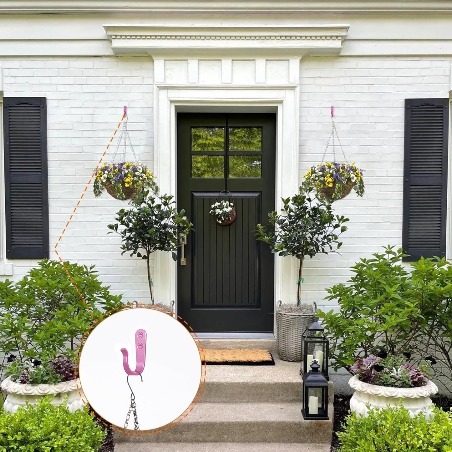 20PCS Wall Hooks for hanging, Metal Wall Hooks for Coats, Coat hooks for Wall, Heavy Duty Single Prong Wall Hooks With 40 Pieces Screws for Hanging Coats,Towel,Backpack,Hat, Dog Leashes (Pink )