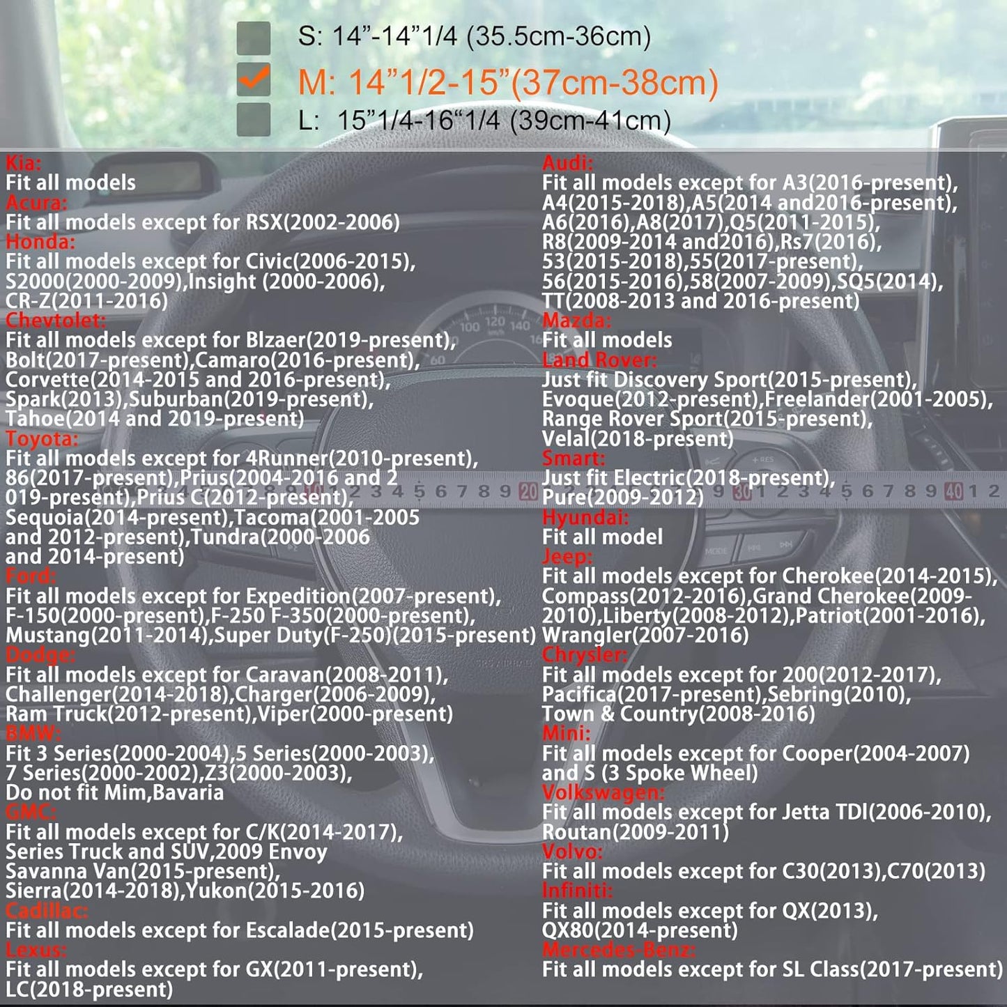 Wood Grain Steering Wheel Cover Car Steering Wheel Covers 14.5-15 inch with Coasters Microfiber Leather Splicing Breathable Anti-Slip Durable Universal Auto Steering Wheel Protective