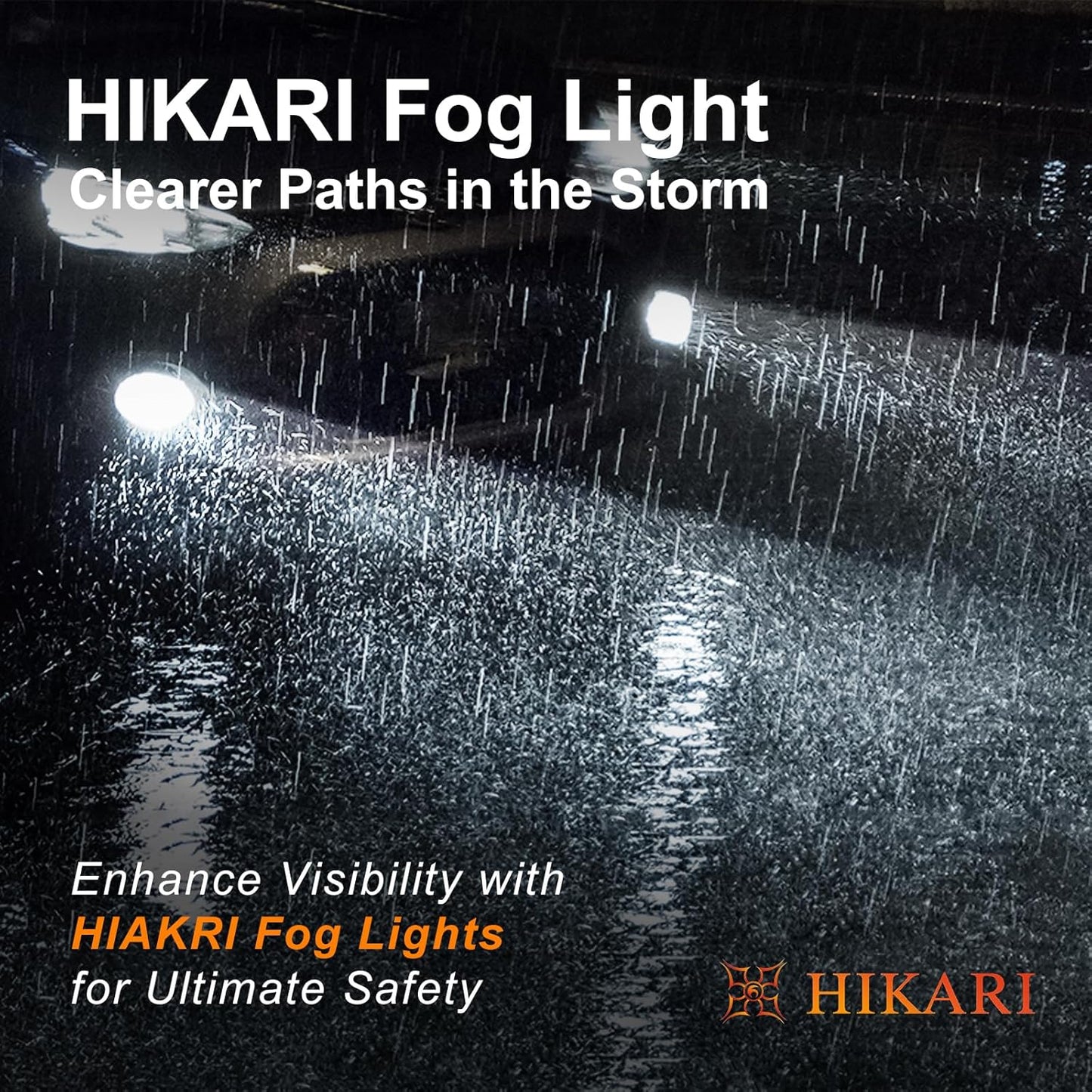 HIKARI WINGS H7 Fog Light, 50000LM Pure White 6000K LED Bulbs, Plug & Play IP68 Waterproof Pack of 2